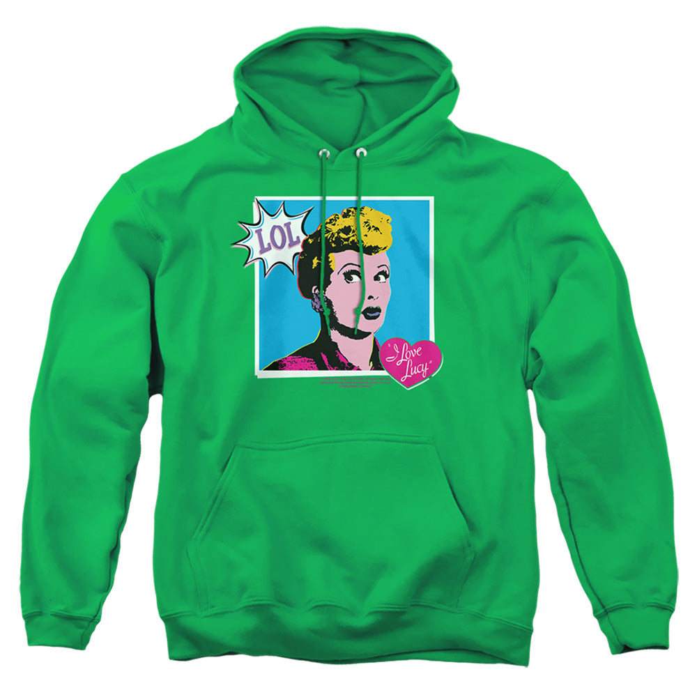 I Love Lucy I Love Worhol Lol Mens Hoodie Kelly Green