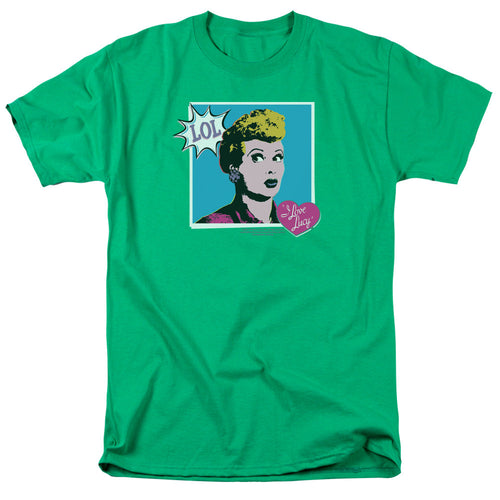 I Love Lucy I Love Worhol Lol Mens T Shirt Kelly Green