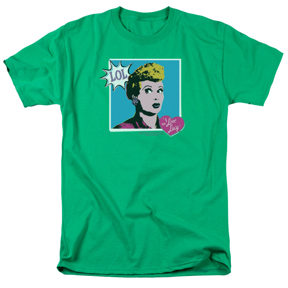 I Love Lucy I Love Worhol Lol Mens T Shirt Kelly Green