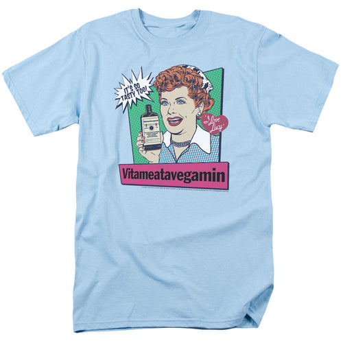 I Love Lucy Vita Comic Mens T Shirt Light Blue
