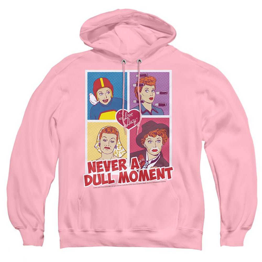 I Love Lucy Panels Mens Hoodie Pink