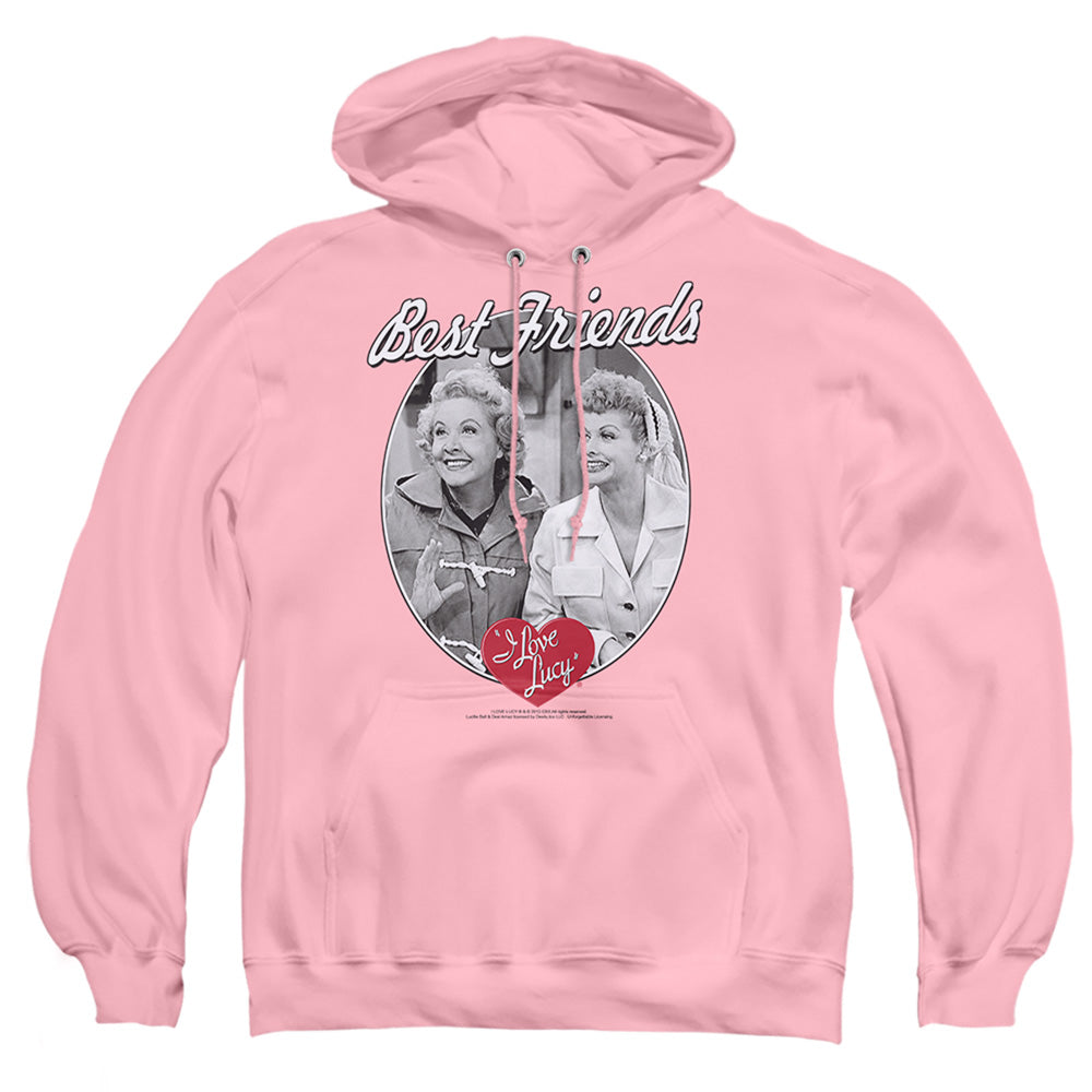 I Love Lucy Best Friends Mens Hoodie Pink