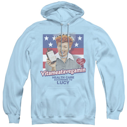 I Love Lucy Health Care Mens Hoodie Light Blue
