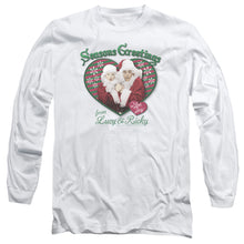 Load image into Gallery viewer, I Love Lucy Seasons Greetings Mens Long Sleeve Shirt White
