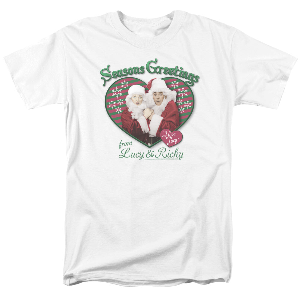 I Love Lucy Seasons Greetings Mens T Shirt White