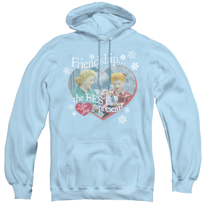 I Love Lucy the Best Present Mens Hoodie Light Blue