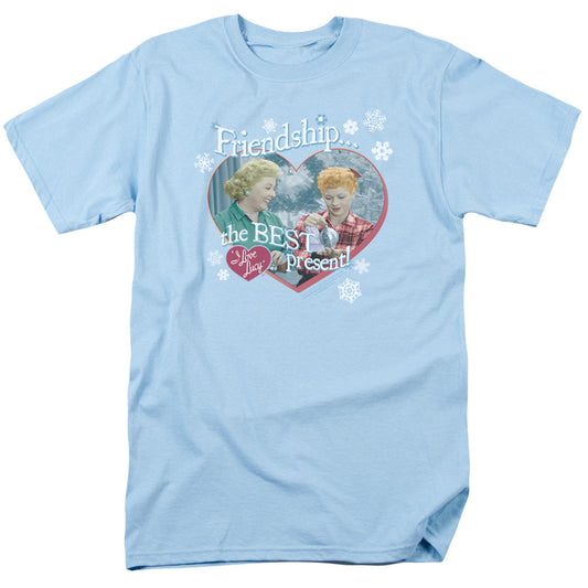 I Love Lucy The Best Present Mens T Shirt Light Blue