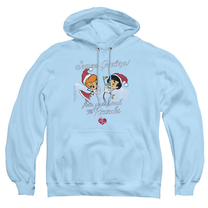 I Love Lucy Animated Christmas Mens Hoodie Light Blue