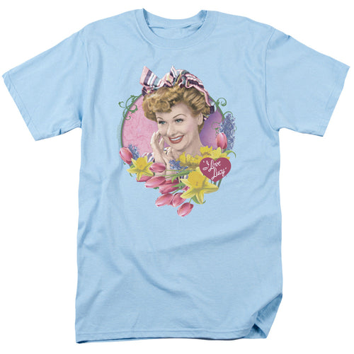I Love Lucy Springtime Mens T Shirt Light Blue