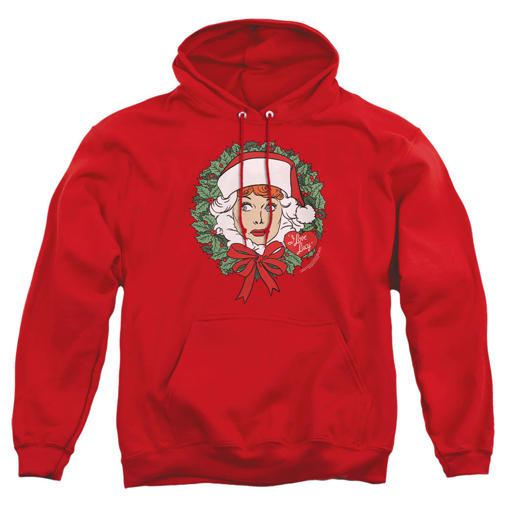 I Love Lucy Wreath Mens Hoodie Red