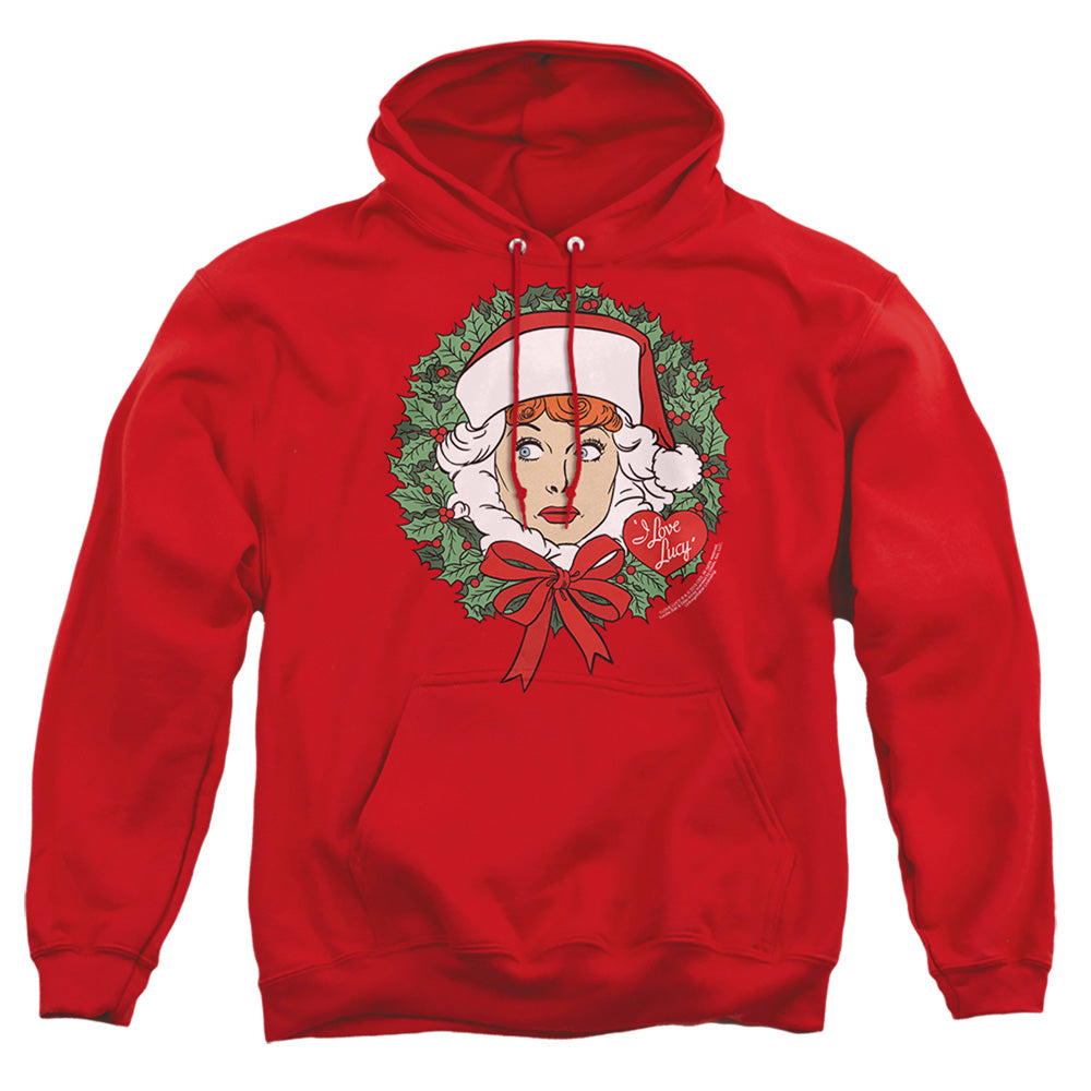 I Love Lucy Wreath Mens Hoodie Red