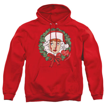 I Love Lucy Wreath Mens Hoodie Red