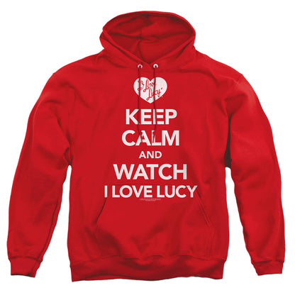I Love Lucy Keep Calm And Watch Mens Hoodie Red