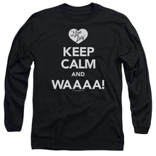 Load image into Gallery viewer, I Love Lucy Keep Calm Waaa Mens Long Sleeve Shirt Black Officially Licensed
