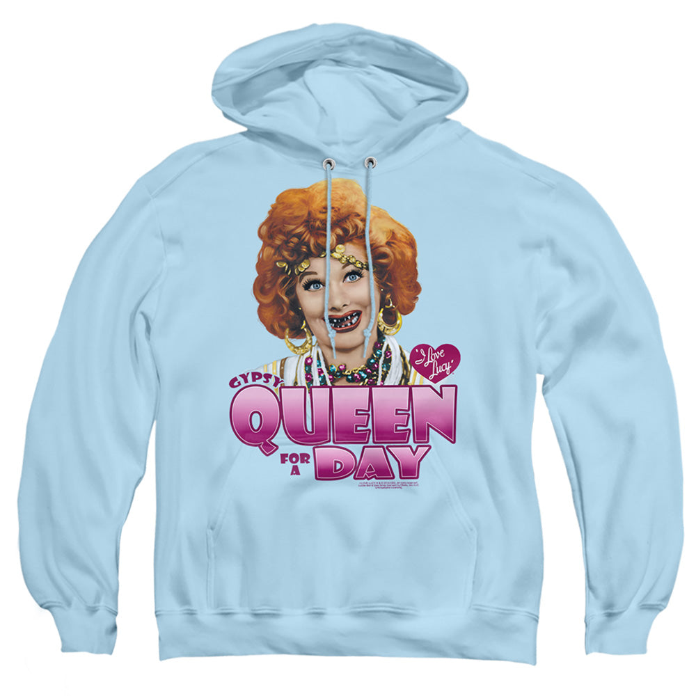 I Love Lucy Gypsy Queen Mens Hoodie Light Blue