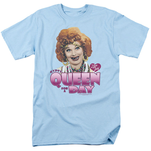 I Love Lucy Gypsy Queen Mens T Shirt Light Blue