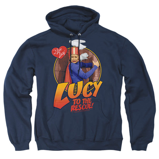 I Love Lucy To The Rescue Mens Hoodie Navy