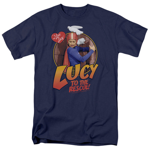 I Love Lucy To The Rescue Mens T Shirt Navy