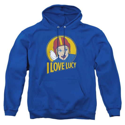 I Love Lucy Lb Super Comic Mens Hoodie Royal