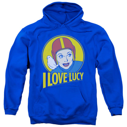 I Love Lucy Lb Super Comic Mens Hoodie Royal Blue