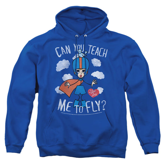 I Love Lucy Fly Mens Hoodie Royal Blue