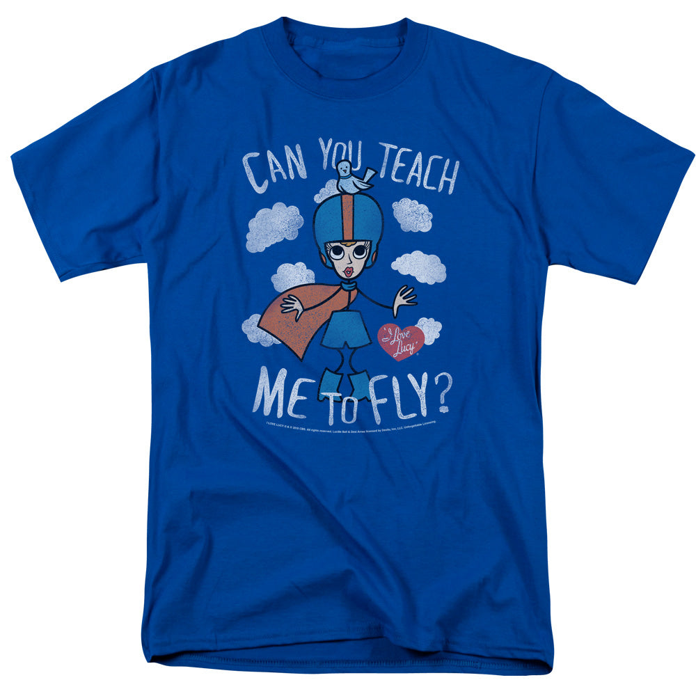 I Love Lucy Fly Mens T Shirt Royal Blue