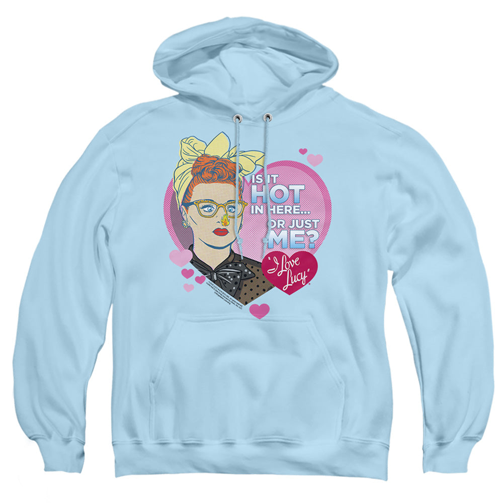 I Love Lucy Hot Mens Hoodie Light Blue