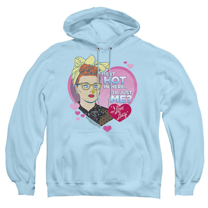 I Love Lucy Hot Mens Hoodie Light Blue