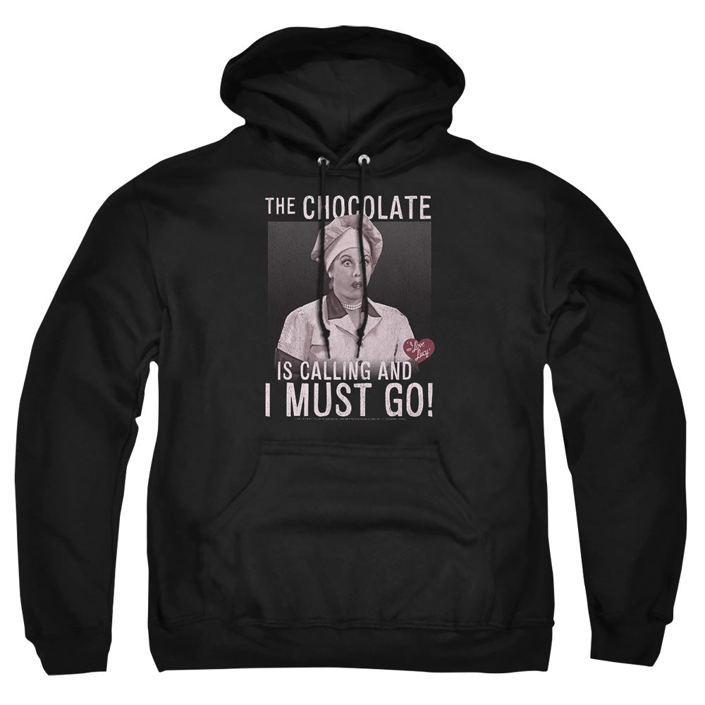 I Love Lucy Chocolate Calling Mens Hoodie Black