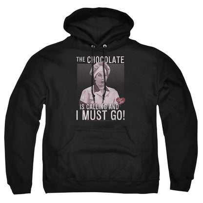 I Love Lucy Chocolate Calling Mens Hoodie Black