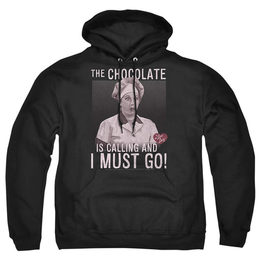 I Love Lucy Chocolate Calling Mens Hoodie Black