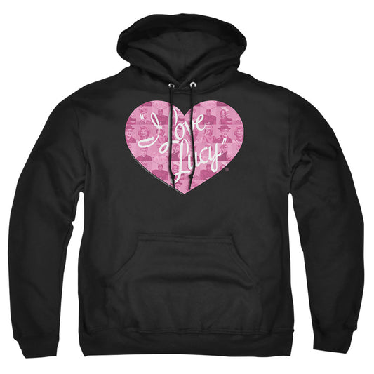 I Love Lucy Many Moods Logo Mens Hoodie Black