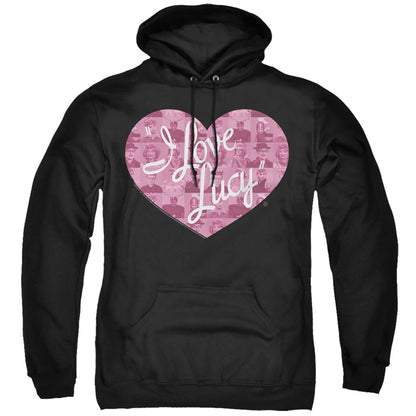 I Love Lucy Many Moods Logo Mens Hoodie Black