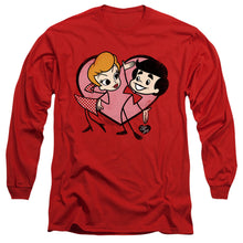 Load image into Gallery viewer, I Love Lucy Cartoon Love Mens Long Sleeve Shirt Red
