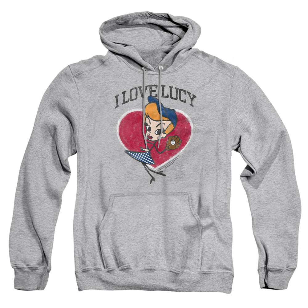 I Love Lucy Baseball Diva Mens Hoodie Athletic Heather
