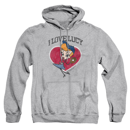 I Love Lucy Baseball Diva Mens Hoodie Athletic Heather