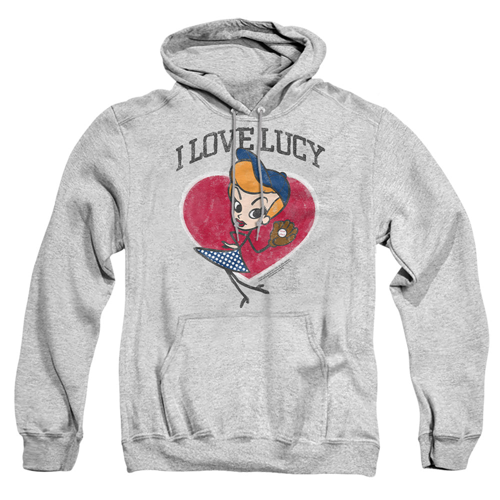 I Love Lucy Baseball Diva Mens Hoodie Athletic Heather