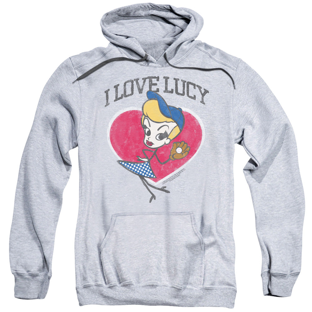 I Love Lucy Baseball Diva Mens Hoodie Athletic Heather