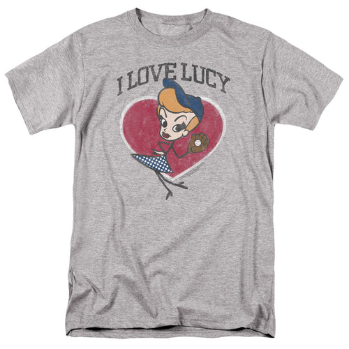 I Love Lucy Baseball Diva Mens T Shirt Athletic Heather