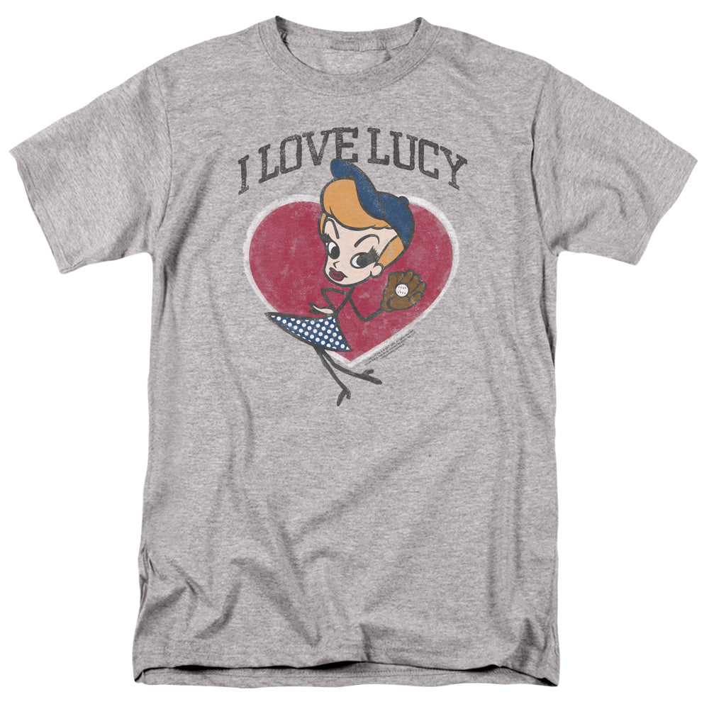I Love Lucy Baseball Diva Mens T Shirt Athletic Heather