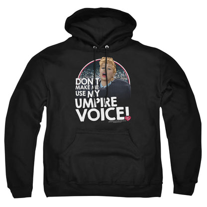 I Love Lucy Umpire Mens Hoodie Black