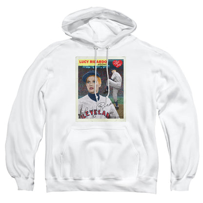 I Love Lucy Trading Card Mens Hoodie White
