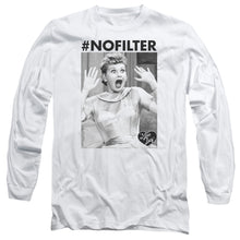 Load image into Gallery viewer, I Love Lucy No Filter Mens Long Sleeve Shirt White Officially Licensed
