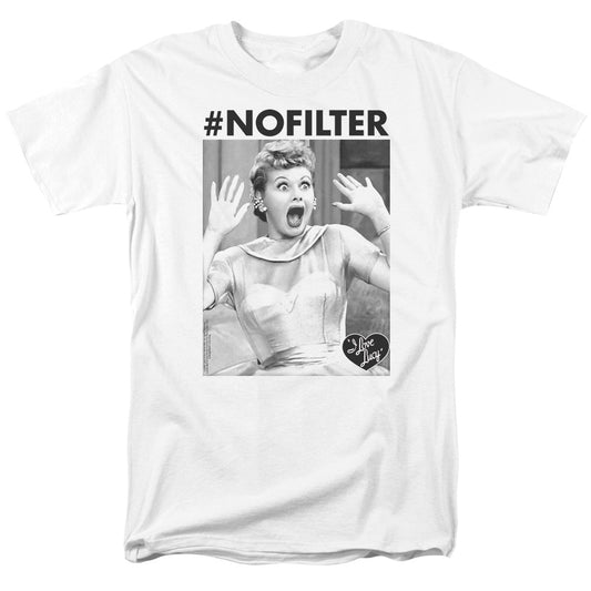 I Love Lucy No Filter Mens T Shirt White