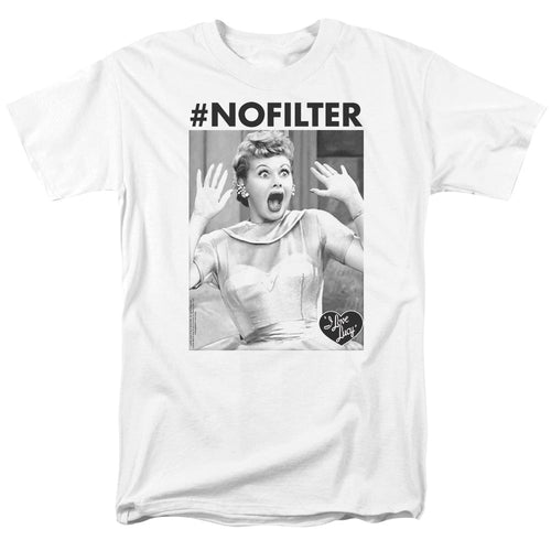 I Love Lucy No Filter Mens T Shirt White