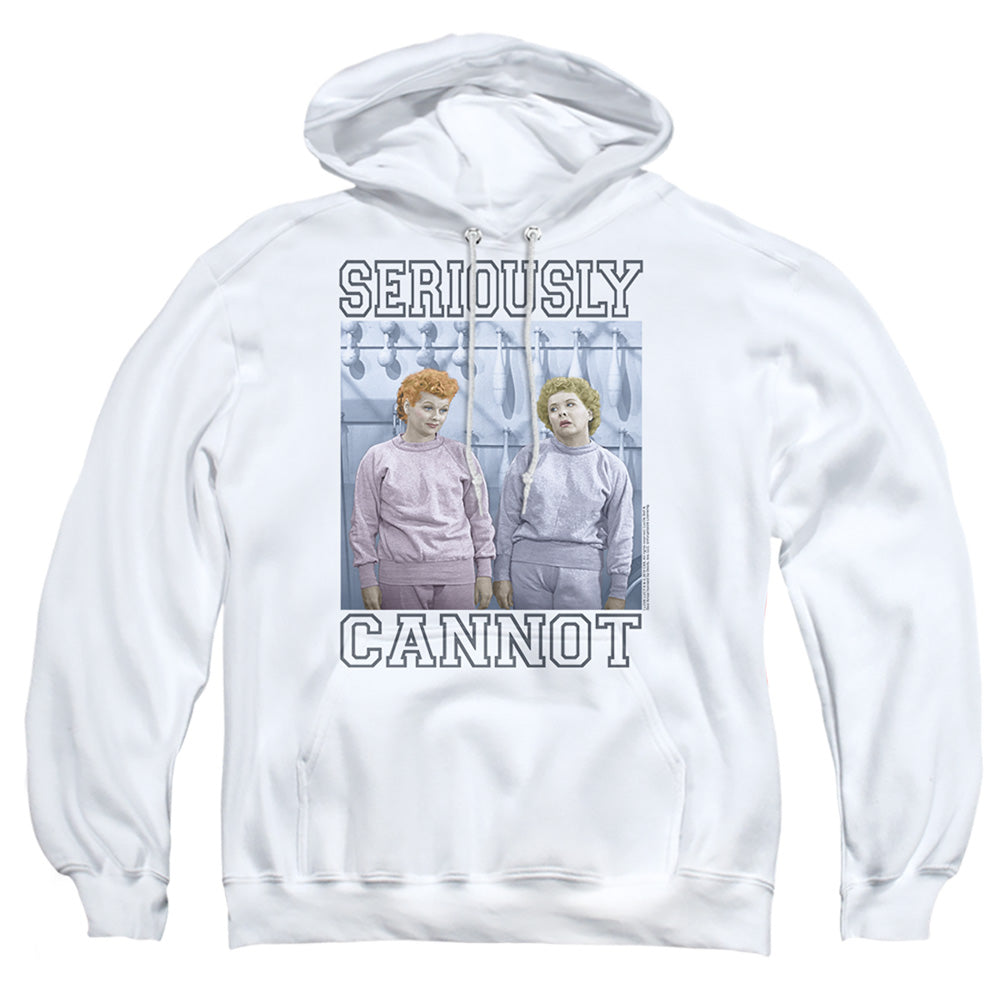 I Love Lucy Seriously Cannot Mens Hoodie White