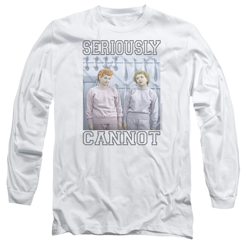 I Love Lucy Seriously Cannot Mens Long Sleeve Shirt White