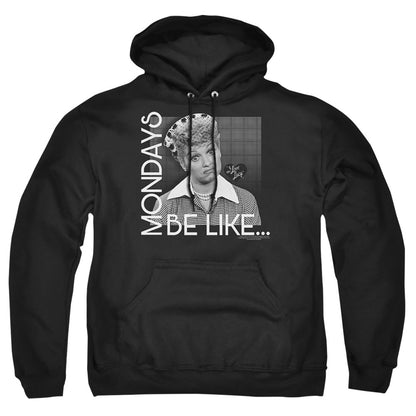 I Love Lucy Mondays Be Like Mens Hoodie Black