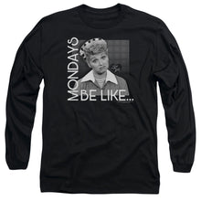 Load image into Gallery viewer, I Love Lucy Mondays Be Like Mens Long Sleeve Shirt Black Officially Licensed
