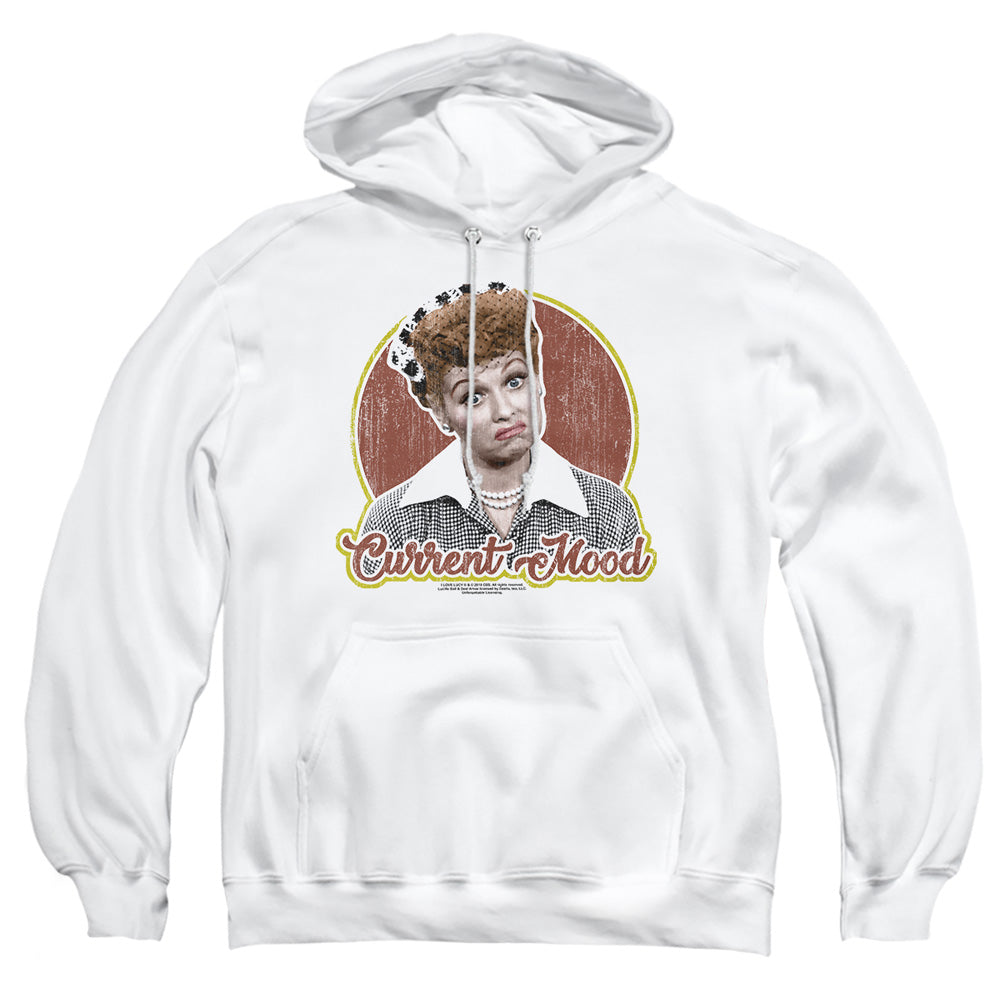 I Love Lucy Current Mood Mens Hoodie White